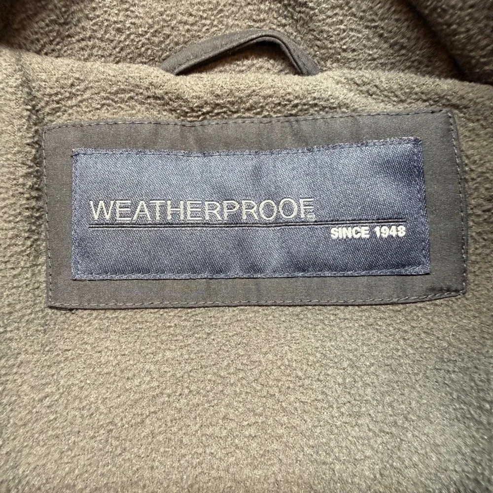 Weatherproof Hooded Jacket Mens M Black Insulated Full Zip Winter Coat